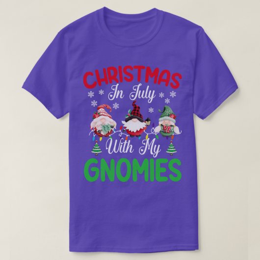 7月のクリスマスと私のノミィの夏おもしろい Tシャツ (デザイン正面)