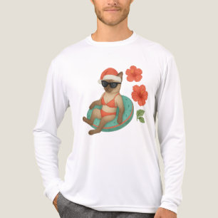 7月のクリスマスにシャム猫をテーマにしたビーチ トライブレンドTシャツ