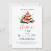 7月のクリスマスにスイカ 招待状 (正面)