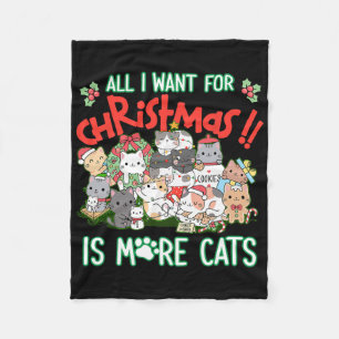 7月のクリスマスに欲しいのは猫だけ 面白Tシャツ フリースブランケット