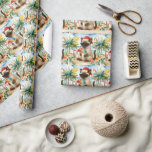 7月のクリスマスのためのCat Christmas Poolパーティー ラッピングペーパー<br><div class="desc">7月のクリスマスのための猫クリスマスプールパーティーラッピング紙</div>