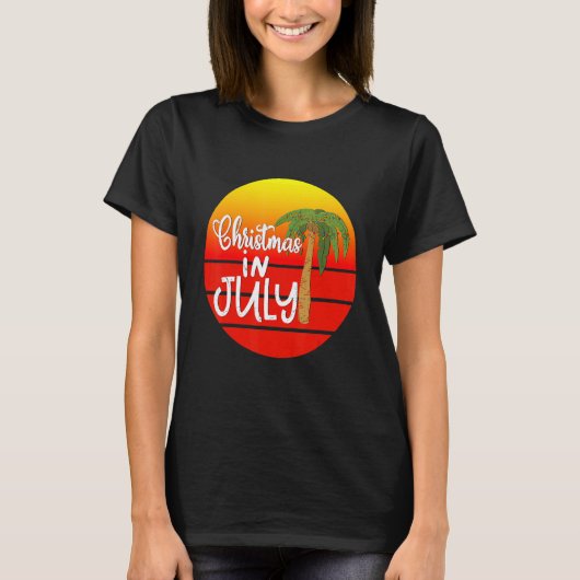 7月のクリスマスのクリスマスジュリー Tシャツ (正面)