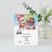 7月のクリスマスはサンタクロースと一緒に 日程を保存 ポストカード (スタンド正面)