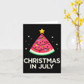 7月のクリスマスはスイカの木で夏を迎える カード (黄色い花)