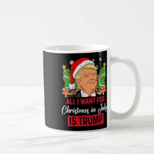 7月のクリスマスはトランプサンタおもしろいだ コーヒーマグカップ (右)