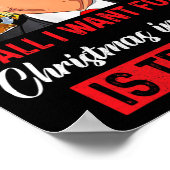 7月のクリスマスはトランプサンタおもしろいだ ポスター (角)