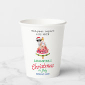 7月のクリスマスまたはいけなニース幼児誕生日 紙コップ (裏面)