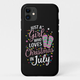 7月のクリスマスを愛する女の子 夏 iPhone 11 ケース
