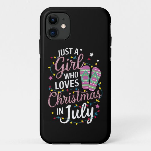 7月のクリスマスを愛する女の子 夏 Case-Mate iPhoneケース (裏面)