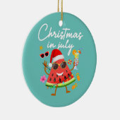 7月のクリスマスイカの夏休み セラミックオーナメント (右)