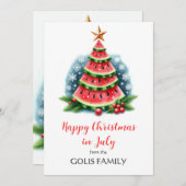 7月のクリスマスイカの木 シーズンカード (正面/裏面)