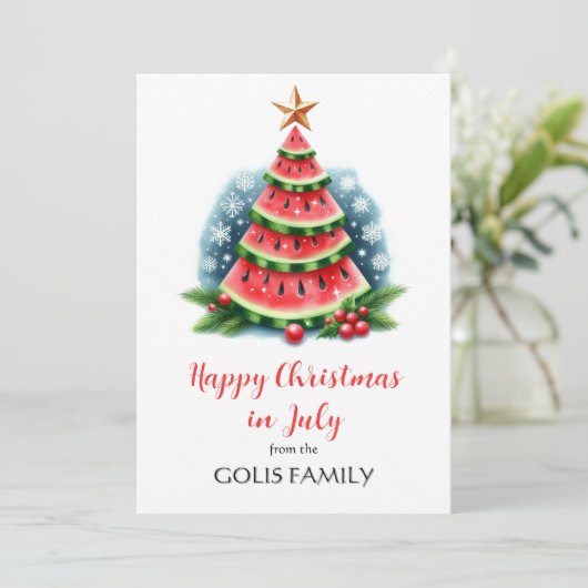 7月のクリスマスイカの木 シーズンカード (スタンド正面)