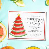 7月のクリスマスイカパーティー インビテーションポストカード