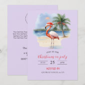 7月のクリスマスカスタム企業ロゴ＆テキスト 招待状 (正面/裏面)