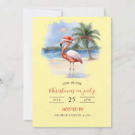 7月のクリスマスカスタム社名ロゴ&文字 招待状