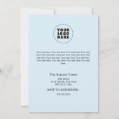 7月のクリスマスカスタム社名ロゴ&文字 招待状 (裏面)