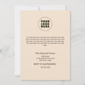 7月のクリスマスカスタム社名ロゴ&文字 招待状 (裏面)