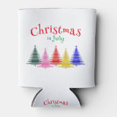 7月のクリスマスカラフルおもしろいパーティー 缶クーラー (正面)