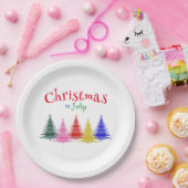 7月のクリスマスカラフルパーティー ペーパープレート (パーティー)