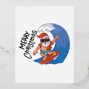 7月のクリスマスカードクラシックラウンドステッカーナプキ 箔シーズンポストカード