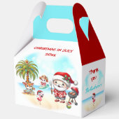 7月のクリスマスキュートなサンタ夏の大切妻 フェイバーボックス (裏面)