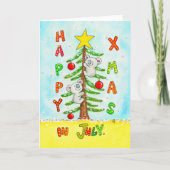 7月のクリスマスグリーティングカード サンキューカード (正面)