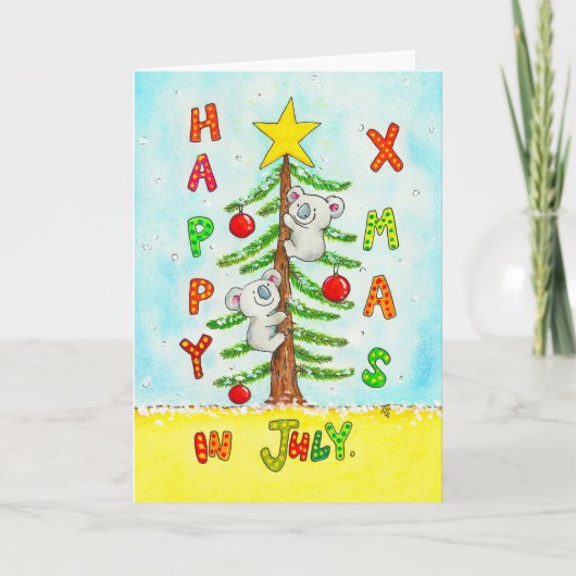 7月のクリスマスグリーティングカード サンキューカード (正面)