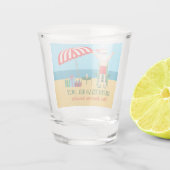 7月のクリスマスサマーサンタクロースビーチパーティー ショットグラス (裏面)