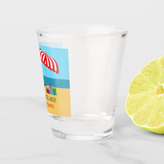 7月のクリスマスサマーサンタクロースビーチパーティー ショットグラス (右)