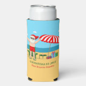 7月のクリスマスサマーサンタクロースビーチパーティー スリム缶クーラー (Seltzer正面)