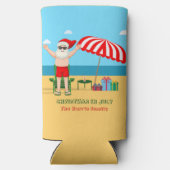 7月のクリスマスサマーサンタクロースビーチパーティー スリム缶クーラー (裏面)