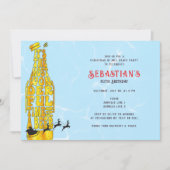 7月のクリスマスサマーサンタビール&バーベキュー誕生日 招待状 (正面)