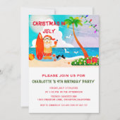 7月のクリスマスサマーバースデーパーティー 招待状 (正面)