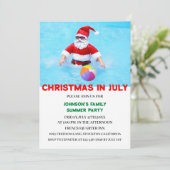 7月のクリスマスサマープールパーティー 招待状 (スタンド正面)