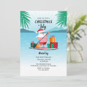 7月のクリスマスサマーBBQビーチパーティー 招待状 (スタンド正面)