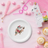 7月のクリスマスサンタオンビーチ独立記念日 ペーパープレート (パーティー)
