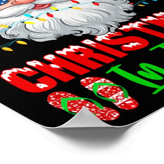 7月のクリスマスサンタパトリオティックフェスティバルクリスマス合計 ポスター (角)