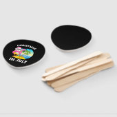 7月のクリスマスサンタフラミンゴプール夏 ハンドファン (組立なし)