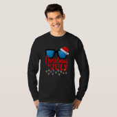 7月のクリスマスサンタ帽子Xmasサングラス Tシャツ (正面フル)