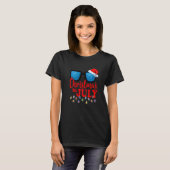 7月のクリスマスサンタ帽子Xmasサングラス Tシャツ (正面フル)