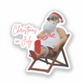7月のクリスマスサンタ シール (正面)