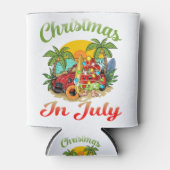 7月のクリスマスサーフィンサマースイカ 缶クーラー (正面)