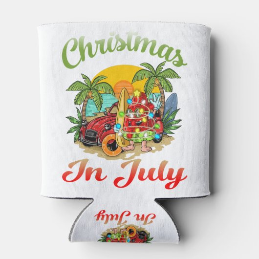 7月のクリスマスサーフィンサマースイカ 缶クーラー (裏面)