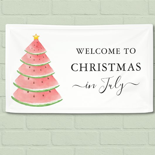 7月のクリスマススイカバナー 横断幕