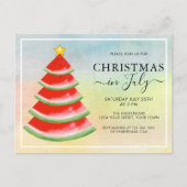 7月のクリスマススイカパーティー インビテーションポストカード (正面)