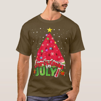 7月のクリスマススイカメリーの夏休み Tシャツ