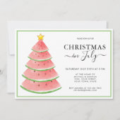 7月のクリスマススイカ夏のパーティー 招待状 (正面)