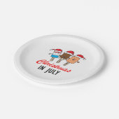 7月のクリスマススイートトリートプレート ペーパープレート (アングル)