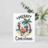 7月のクリスマススクウェアのステッカー ポストカード (スタンド正面)