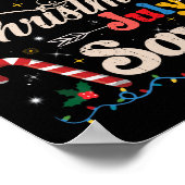 7月のクリスマススクワッドサングルスサマーおもしろいビーチ ポスター (角)